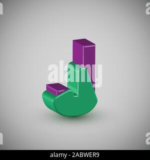 Personnage haut en couleur 3D à partir d'un composé, vector Illustration de Vecteur