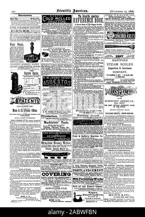 STROVDSBURG PA. EMERY ROUES ET broyeurs. HARTFORD STEAM BOILER SCIENTIFIC AMERICAN pour 1877. Document SCIENTIFIQUE LES PLUS POPULAIRES DANS LE MONDE À L'intérieur de la page 75 c. la ligne. La plus ancienne référence de l'Agence de solliciter des brevets aux États-Unis. Des copies des brevets. 37 Park Row N.Y. i.'1' J'LOLD roula des arbres. L'AMÉLIORATION DE CIC pour brasseurs GODET ÉLÉVATEUR BREVET Les moulins à farine référence Grain LIVRE. Un livre relié de 144 pages pour 25c. 5. Le droit d'auteur des États-Unis pour les étiquettes en . Tableaux des poids et mesures.-Troy 12. Tableaux précieux : MUNN & CO. Les éditeurs de la revue Scientific American. Usine de ciment portland Banque D'Images