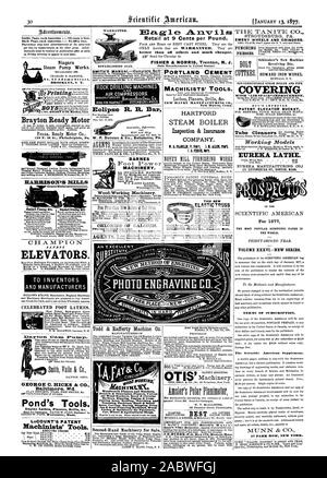 Grande médaille à Centennial. Meuleuse plus propre et de Bolter. Pour toutes les substances, sèche ou humide. Rune à un dixième du coût français plus épaisse burr stomie. CHAMPION DES ASCENSEURS. Pour LES INVENTEURS ET LES FABRICANTS ONT CÉLÉBRÉ LES TOURS À PIED. GEORGE C. HICKS & CO. Baltimore. MCL. Outils de l'étang. Les brevets du LeCOUNT outils des mécaniciens. 30 et 1 MAT 3. La vente au détail est à 9 cents par livre. mieux que tous les autres l'est beaucoup moins cher. (Seul les fabricants aux États-Unis.) IL Y A LIEU. Créé 1S43. L'TANITE CO. STROUDSBURG PA. EMERY ROUES ET CRINDERS. Schlenker's nouvelle machine Die renouvelable. HOWARD IRON WORKS DE BREVET COUVRANT Banque D'Images