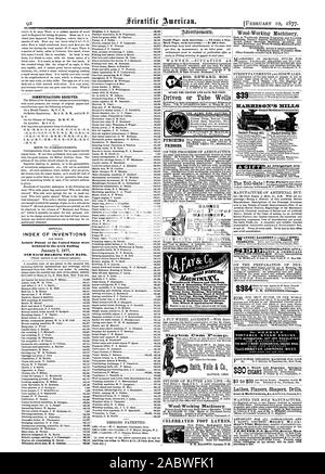 92 COMMUNICATIONS REÇUES. INDEX DES INVENTIONS Lettres patentes de l'United States étaient 0 JANVIER 1877 ET CHAQUE ROULEMENT CETTE DATE. York 047,1 Page intérieure chaque insertion - 75 cents la ligne. Retour Page chaque insertion - 1,00 $ par ligne. 8100. Récompense. 8100. BARNES MACHINES. Wood-Working sur machines ou puits du tube le coupe-tube ACME - v.VC Woodworth et raboteuses et WorkersBand comparateurs sal bois de coupe circulaire. Moulage scies mortaiseuse et Tenonnage Bande Machines Scies Défilement dr Carving plate forme frites. lug & Sand de tapisser des tours et machines Bois Machines pour le mobilier Roue dr Banque D'Images