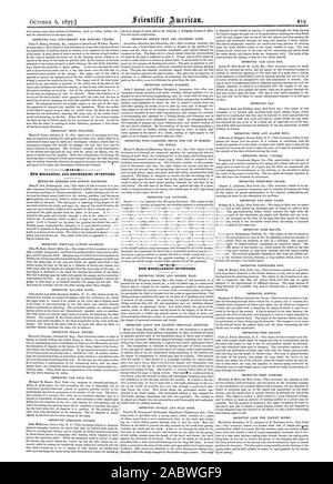 De nouvelles inventions et de l'ingénierie mécanique. De nouvelles inventions diverses., Scientific American, 1877-10-06 Banque D'Images