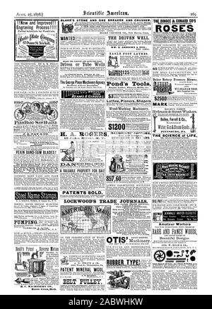 BLAKE'S STONE BREAKER ET DE MINERAI ET D'UN CONCASSEUR. Beau jamais ses fleurs-UNITED STATES. PERIN Lames de scie haute qualité ! Hach. Depot. Chicago, Detroit Jenks James Woolsey ; Saint Paul ; H. P. Gregory Co. à San Francisco. 5E5' J. A. FAY au CO CIN. 0. Les RMF. de toutes sortes de machines à bois. Conduit ou puits de la Place George Machinery Agency FER À REPASSER UNE PRÉCIEUSE PROPRIÉTÉ À VENDRE LES BREVETS vendus. Le bien. EAGLE TOURS PIED WC ; échantillons gratuitement. L'étang a voulu tours moteur Outils Perceuses fraiseuses &e. Les ponceuses tours Shapers Baker Soufflante rotative. WILBRAHAM BROS. BAILEY'S PATENT Incendie & Street Banque D'Images