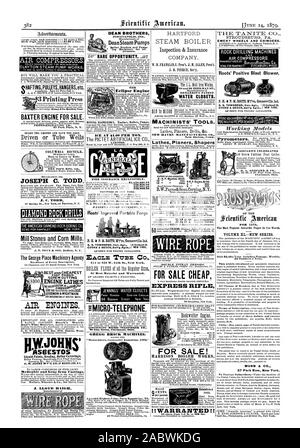 La pompe à vapeur Clayton BAXTER TRAVAILLE POUR LA VENTE. MOTEUR 67 Park Place N. Y. Colombie-britannique LOCATION. Facile à apprendre à faire du vélo. Le pape MFG. JOSEPH CO. C. TODD J. C. TODD LIMITED FIRE ASSURANCE EXCLUSIVEMENT. JULIEN LE CESNE Secrétaire résident T. J. TEMPLE Manager pour la Middle States racines" EACILE Forge Portable amélioré TUBE CO. 5MICRO-TÉLÉPHONE MICRO- TELEPIIIINE CINCINNATI leO Elm Street Cincinnati (Ohio). Brique GREGG MACHINES. NEW HAVEN MANUFACTURING CO. New Haven Connecticut raboteuses Tours DOUBLE Shapers PRESSES PITMAN. A VENDRE A VENDRE CARABINE EXPRESS BON MARCHÉ ! HARRISON BOILER WORKS Philadelphie. SJ par livre au détail Banque D'Images