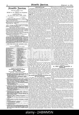 N° 37 PARK ROW NEW YORK. Conditions POUR LE SCIENTIFIC AMERICAN. Le Scientific American Scientific American Supplement Édition exportation. Table des matières. Le SCIENTIFIC AMERICAN SUPPLEMENT 1Vc). 209. Pour la semaine se terminant le 3 janvier 1880. Une nouvelle politique en droit. 4 J 0 L'Atchison, Topeka and Santa Fe Railroad LE FLAMBEAU DES MONTAGNES. DR. Les CONTRIBUTIONS DE DANIEL DRAPER T LA MÉTÉOROLOGIE., 1880-01-03 Banque D'Images