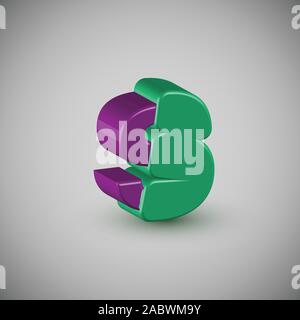 Personnage haut en couleur 3D à partir d'un composé, vector Illustration de Vecteur