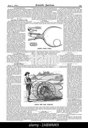 Le durcissement de petits outils. Nouveau TICKET OU ANNULATION D'un poinçon. Consolation pour le Chauve. Nouveau flexible de transport. Un nouveau composé. AIKEN'S NOUVEAU FLEXIBLE DE TRANSPORT. Un tunnel de la Californie. Un nouveau mode de chauffage des wagons de chemin de fer. Charles T. Chester. Hyceme. Une ville éclairée par l'électricité. AIKEN'S TICKET PUNCH., Scientific American, 1880-05-01 Banque D'Images