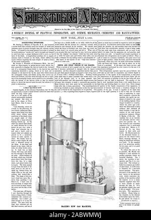 Entré au bureau de poste de New York, N. Y. comme question de deuxième classe. Vol. XLIIINo. 1. [Nouvelle série.' 3,20 par an. Les inventions agricoles. Un Rare spécimen perdu. Processus simple et bon marché de l'essence. MAXIM'S NOUVELLE MACHINE. GAZ, Scientific American, 1880-07-03 Banque D'Images