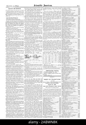 Les communications reçues. INDEX DES INVENTIONS ET CHACUN PORTANT CETTE DATE., Scientific American, 1880-10-02 Banque D'Images