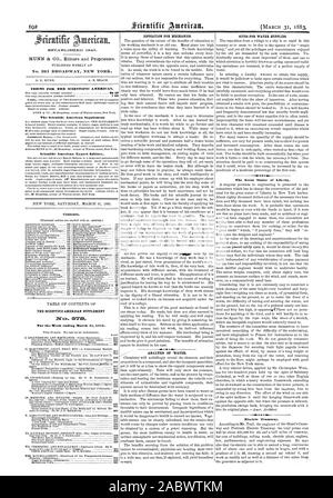 L'ÉDUCATION POUR LA MÉCANIQUE. N° 261 BROADWAY NEW YORK. Conditions POUR LE SCIENTIFIC AMERICAN. Le Scientific American Scientific American Supplement Édition exportation. Table des matières. Le SCIENTIFIC AMERICAN Supplément No 37F3 pour la semaine se terminant le 31 mars 1833. SITES POUR L'APPROVISIONNEMENT EN EAU. .4 S La Grande Statue de la liberté. Tramway électrique., 1883-03-31 Banque D'Images