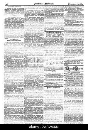 Les inventions techniques. Les inventions agricoles. Dispositions diverses inventions. Nouveaux LIVRES ET PUBLICATIONS., Scientific American, 1884-11-11 Banque D'Images