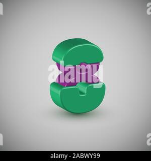 Personnage haut en couleur 3D à partir d'un composé, vector Illustration de Vecteur