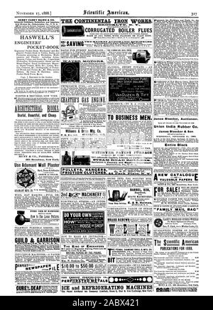 Les conduits de chaudière ondulé Williams & Orton Mfg. Co. pour hommes d'affaires. WEITMYER FOUR BREVET . HENRY CAREY BAIRD & CO. Les éditeurs industriels. Les libraires et les importateurs A BIEN DES INGÉNIEURS DU LIVRE DE POCHE utile belle et bon marché. Utiliser Mur plâtre - Adamant vérifier ou de crack. Tous les utilisateurs de machines 3EIRIC GARNISON St guilde:0403FE.X. IIINTlv:.'M' C. ES. .01. Pompes à vide Appareil. etc. CUREt machines aa 2e SOURDS FAIRE VOTRE PROPRE MATÉRIEL D'ÉCLAIRAGE LE ROI DE GRAVEURS BARIL fût Hogshead discontinue des machines. BUFFAL N.Y. : Direction générale de la Chambre et 13 S. Canal St" Chicag maux. Quelque chose de nouveau. Un livre rentable Union Européenne Banque D'Images