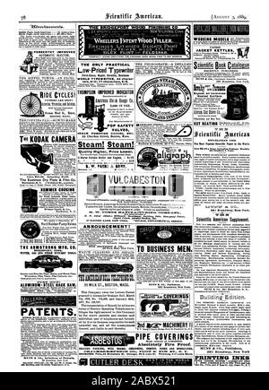 Conduire les cycles ! Vainqueurs sont meilleures ! Masse de Boston. La COPIE POUR FAIRE PADHOW Ti rend l'appareil photo KODAK 100 Division instantanée des travaux pratiques ou des prix B25.00. Le rechargement 82.00. L'Eastman Dry Plate & Film Co. Rochester N.Y. 5 Londres Oxford St.. L'ARMSTRONG MFG. CO. BRIDGEPORT CONN. Des clés. Coupe-tubes étaux TUYAU ALUMINIUM-acier etc.. Croissant-rouge MFG. CO. CLEVELAND O. BREVETS. etSe près de la 7e Rue Washington D. C. LA SEULE FAÇON PRATIQUE DE MANOMÈTRES À VAPEUR, etc. m ! Annonce ! OTIS Brothers & Co. 3S Park Row. New York. TOSCS AMMAIIIE CUIVRE TEE TIPI CO. LAIT 95 ST. Cette société de masse BOSTON Banque D'Images