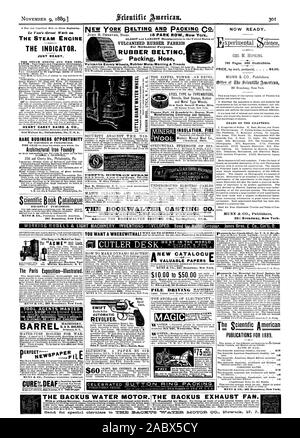 Le moteur à vapeur juste prêt. HENRY CAREY BAIRD & CO. 810 Noix de Philadelphie Pa. U. S. A. rare opportunité d'affaires pour des particuliers ou des sociétés. A récemment publié. 361 Broadway New York. et qui est de former une partie de l'exposition New York français travaille au pochoir les RMF. Électricien de fabrication et d'une isolation en laine minérale de l'opticien 'FIRE Cleveland Ohio. Prix par mail des services . . . . $4.00. Chefs DES CHAPITRES. MUNN St CO. Publishers 361 Broadway New York. Fonderie d'architecture L'BOOKIRTAIRTER CASTING CO. Mt Ca MR1.4033381RLT 1.A.T.381SirT3". xperimeptal ciepce maintenant 740 Banque D'Images