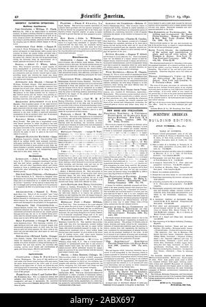 Récemment les inventions brevetées. Appareils de fer. Mécanique. Agricole. Divers. Nouvelles ET PUBLICATIONS DES MALAPPRIS., Scientific American, 1890-07-11 Banque D'Images