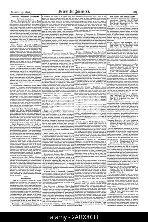 Récemment les inventions brevetées. Appareils de fer. Agricole. Divers. de ce papier. Nouveaux LIVRES ET PUBLICATIONS., Scientific American, 1892-03-19 Banque D'Images