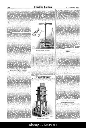 L'impression des tissus de laine. La désinfection au moyen de soufre. En caoutchouc. Monopole de la batterie de stockage., Scientific American, 1892-10-15 Banque D'Images