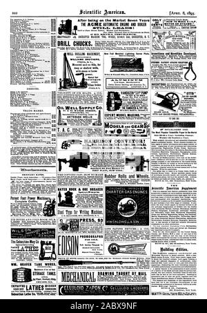 Pas de chaudière. 33000 vendu. Aucun ingénieur. Moteur à gaz OTTO travaille à Philadelphie. P'' NEW YORK Les inventions et nouveautés mises au point. STEVENS 3 étriers de ressort des brevets. STEVEN N'&CO. CONVOYEUR HARRISON ! HYDRO-CARBONE BURNER pour brûler le pétrole brut forger la trempe et la soudure s'équiper les végétaux à l'amélioration de notre système. Brûleur d'huile standard C.o., Scientific American, 1893-04-08 Banque D'Images