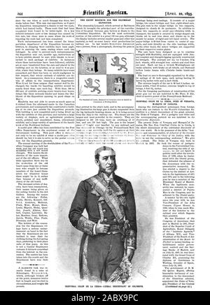 Le KRUPP EXPOSITIONS POUR LE COLUMBIAN EXPOSITION. CRISTOBAL COLON DE LA CERDA DUC DE VERAGUA MARQUIS DE LA JAMAÏQUE. CRISTOBAL COLON DE LA CERDA-DESCENDANT DE COLOMB., Scientific American, 1893-04-22 Banque D'Images