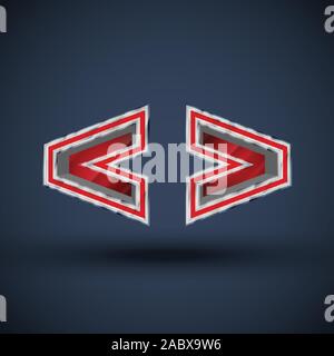 Red Steel 3D, vecteur de caractères de police Illustration de Vecteur