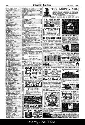 WM. Réservoir plus gris WORKS (INCORPORATED.) Les RÉSERVOIRS DE STOCKAGE. Bien-FOUDRE NAUFRAGE grand brochure. L'EXTRACTION DU CHARBON ET DES MACHINES DE MANUTENTION. Le MANUFACTURINO 0 JEFFREY CO. COLUMBUS. Avis spécial ! MASON & HAMLIN STRINGER VIS Maintient la Plano à l'écoute. Beaucoup plus durables. Livres utiles ! MUNN dr CO. 361 Broadway. New York. EVERYTRIN STUGTEVA m Secteur ROTH MILL FR une ellEAPot j 's ung SCIENTIFIC AMERICAN souple du pays. Placez l'arbre flexible. BINGHAMTON Ny f vous souhaitez le meilleur tour et de percer PATTERN MAKER H. VAN GHLIGKS SANDS Rubrique Bardeaux et discontinue Machines Trevor Mfg. Co. PERFORATEURS DE TOUS LES MÉTAUX Banque D'Images