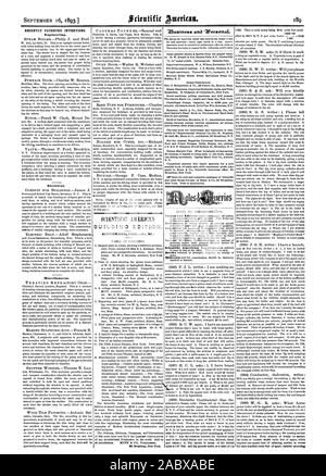 Récemment les inventions brevetées. L'ingénierie. Installation électrique. Divers. SCIENTIFIC AMERICAN BUILDING EDITION. Septembre 1893 (n. 95.) tous les newsdealer& MUNN & CO. PUBLISHERS 3131 Broadway New York. Un Werssonat Musineez «. unités est VS° Fah. et 241 livres d'eau ou d'un rapport de 1 t pour chaque centaine de pieds cubes d'espace variable en fonction, 1893-09-16 Banque D'Images