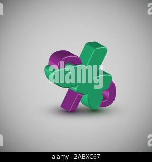 Personnage haut en couleur 3D à partir d'un composé, vector Illustration de Vecteur