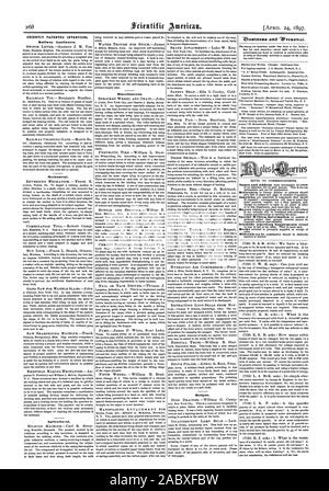 Récemment les inventions brevetées. Appareils de fer. Mécanique. Agricole. Divers. Dessins et modèles industriels. Zhisiness «Wereortal arta., Scientific American, 1897-04-11 Banque D'Images