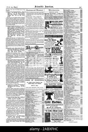 Conseils pratiques à l'intention des correspondants. INDEX DES INVENTIONS pour lesquelles Lettres patentes de l'United States ont été octroyées LE 8 JUIN 1897 ET CHAQUE ROULEMENT CETTE DATE. Cavertissernents. Les taux d'ordinaire à l'intérieur de la page chaque insertion 7,1 cents une ligne Buck Page. chaque insertion 51,04) d'une ligne et de fournitures. La SALLE LIBRE CATALOGUE CLÉ À TUYAU EN LAITON. MACHINES DE COUPE à la fois la main et le pouvoir. L'eau. Mettre en place à gaz et à vapeur ters' tuyau articulé les étaux Outils ARMSTRONG MFG. CO. Bridgeport Connecticut UEEN ' NIVEAU ARCHITECTE 50 transits améliorée & Niveaux Diplôme entièrement sur notre grande divisant les moteurs. Spe cial award lors de l'Exposition Universelle. Tous les Banque D'Images