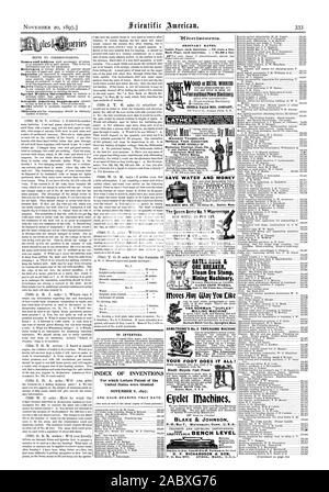 SENECA FALLS NOG. COMPANY'. L'AVANCE vous-mêmes. La vapeur électrique mécanique Cit. II et Génie sanitaire zigzags de décisions. Organisation des établissements d'enseignement par correspondance d'ÉCONOMISER DE L'EAU ET DE L'ARGENT La Reine Acme n° 5 NOUVEAU MODÈLE DE Microscope comme par découpe. ROCK & PORTES COUPE-minerai minerai vapeur Stamp équipement minier se déplace Roy comme vous les aimez VAN NORMAN 'DUPLEX' FRAISEUSE. ARMSTRONG'S n° 0 MACHINES VOTRE PIED FAIT TOUT ! Rivett Location pied Power FANEUIL WATCH CO. NOUVEAU POUR LES INVENTEURS. INDEX DES INVENTIONS pour lesquelles Lettres patentes de l'United States ont été octroyées LE 9 NOVEMBRE 1897 ET CHAQUE ROULEMENT CETTE DATE Banque D'Images