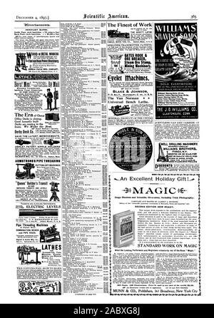 WILLIAMS' MAW % SOA S Williams' Stick de rasage 25 Mme véritable Yankee savon de rasage 10 cts. Tablette de rasage Lawry ; 25 sous. Violet suisse crème à raser 50 EC. Jersey Crème (toilettes) Soap15 CEI. L'. J. B.WILLIAMS C ELL MACHINES DE FORAGE WILLIAMS BROTHERS ITHACA. N.V. Monté OU SUR SILLSFOR ACAOL AMMO WILLIAMS BROS.rafraîchissante. ' 'Ut LUZUflOUS. Vous fait vous sentir TAUX ORDINAIRE. À l'intérieur de chaque page de l'insertion. 75 cents la page retour ligne. chaque insertion $1.00 le pied d'une ligne de puissance Illachineg SFRECA imoom Rod FALLS MTG. Société. L'AVANCE vous-mêmes. Améliorer votre condition. Il ACCUEIL ÉCOLES DE Génie sanitaire et de l'il Banque D'Images