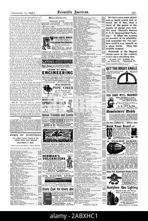 Les tarifs ordinaires. À l'intérieur de chaque page de l'insertion. - 75 c. une ligne arrière Page chaque insertion - 01.00 une ligne verticale BARNES' INDICATEUR D'ANGLE DE FORETS J. Stevens Arms & Tool Co. Chicopee Falls Messe.U.S.A Macninerg pied et puissance Rand SENECA FALLS MFG. Société. En haut de gamme unique de machines ou équipements Machines répondre pour toute catégorie de travail. J. A. FAY & CO. 10-30, rue John CINCINNATI OHI modèles des fabricants les Pratt 6. Whitney Co. Hartford Connecticut brûler° écharpe brevets l'ÉCORCHEUR Rapide PAT. SKINNER CHUCK Co., rue Church New Britain Conn 1 1004 1007 1012 1014 1015 1083 1084 016 22. 1085 1086 04 24 32 Banque D'Images