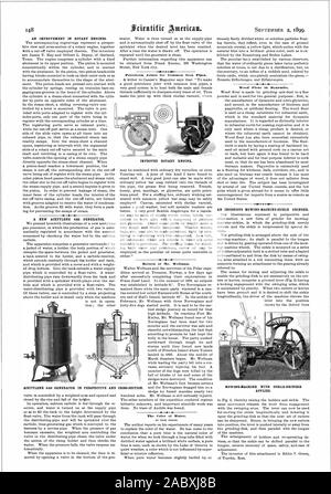 Une amélioration de moteurs rotatifs. Un nouveau générateur de gaz de l'acétylène. Générateur de gaz acétylène Joints pétroliers communs pour les tubes en fer. Retour de M. Wellman. La couleur de l'eau. Par le prof. Au printemps. La farine de bois dans la dynamite. Un ingénieux-Coupe-MACHINE rectifieuse de faucille. Le fauchage-MACHINE AVEC LA DRÉPANOCYTOSE GRINDER appliqué. L'AMÉLIORATION DU MOTEUR ROTATIF. En PERSPECTIVE ET CROSS-SECTION., Scientific American, 1899-09-02 Banque D'Images