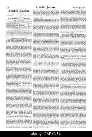 No 361 Broadway - NEW YORK. La crise industrielle. De vastes améliorations MUNICIPALES DANS LA VILLE DE NEW YORK. New York et Brooklyn docks à l'eau profonde. À ce largement de gouverneur de l'île. Systèmes ferroviaires DES États-unis. Un tel sacrifice de la vie - comme une mutilation et cruel, Scientific American, 1901-08-31 Banque D'Images