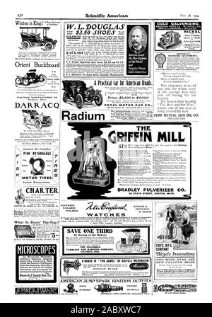 Buckboard Orient WALTHAM MANUFACTURING CO. Waltham Mass. CHARTE Qu'est Daus' la cigogne d'or ? Outils de microscopes pour AW S S ETC. ANCIENNE GALVANISATION. AMMICAN PROCESSUS. Pas de redevance. INSTRUMENTS D'ENREGISTREMENT DU BRISTOL NICKEL. PENN MUTUAL LIFE INS. CO. DARRACQ 'N Plus grande chambre .IVr DE PNEUS MOTEUR AMOVIBLE FISK manipulation plus simple $3.50 INg chaussures mw que W. L. Douglas n'a pas de récompenser et de vendre plus de chaussures pour hommes $3.50 que tout autre fabricant dans le monde. Faite d'une valeur de 5,00. Radium une voiture pratique pour les routes américaines. Prix 2 300 $ à 4 000 $. ROYAL MOTOR CAR CO. : $425 R.DV FIABLES ET PRÉCISES EN MESURE Banque D'Images