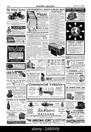 L'Orient Surrey WALTHAM MANUFACTURING CO. Qu'est daus la cigogne d' ? Catalogues gratuitement. ROCHESTERN.Y. Le gaz et l'essence pour tous les travaux. Ses besoins de puissance de l'État. La location Etats-unis PISTOLET LIQUIDE ROCHESTER N. Y.'SFORD FORD CHARLES J. LÉCHEUR No 225 Bâtiment principal Holyoke dans le Massachusetts POUR TRAVAUX LÉGERS ET MOYENS F. BARNES REMÈDES eczéma léger VOUS VOIR ATA BREF SUIS BURNH REA VAPEUR dOLD galvanisation. NICKEL : LINDSAY c + +.lights encerclent le. Monde entier. CHICAG C. S. A. UN CERVEAU Saver OUBLIER PLUS DE RAPPEL CONSTANT IDÉAL Vous pouvez accomplir plus avec la facilité de LA FAÇON DONT ELLE EST UTILISÉE HOWARD L. WILSON Manu vous avez besoin de l'État 73 fabricant Banque D'Images