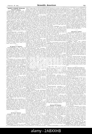 Récemment les inventions brevetées. D'intérêt pour les agriculteurs. D'Intérêt Général. Le chauffage et l'éclairage. Les services publics à la personne. Machines et appareils mécaniques., Scientific American, 1905-02-18 Banque D'Images