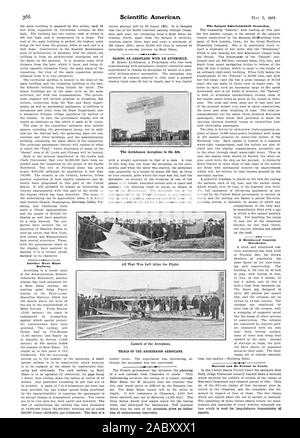 Un autre chemin de fer du Mont Blanc. L'archidiacre avion dans l'air. Le plus grand navire à vapeur de fabrication américaine. Un entrepôt en béton armé. Marconi et de Forrest en cour., Scientific American, 1905-05-06 Banque D'Images