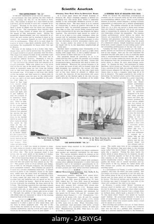 Le SANTOS-DUMONT 'NO 14.' Le SANTOS-DUMONT 'NO 14 Résumé météorologique officiel." New York, N. Y. Septembre 1905. La dernière création de l'État brésilien du moteur et l'hélice., Scientific American, 1905-14 Banque D'Images