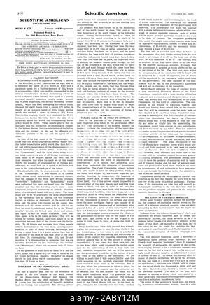 SCIENTIFIC AMERICAN n° 361 Broadway. New York a 214 noeuds cuirassé. Achèvement de la Pennsylvanie tunnels doubles. CANAL DE PANAMA POUR ÊTRE CONSTRUIT PAR CONTRAT. L'ÉTAT DU LIQUIDE BARRETTER., 1906-10-20 Banque D'Images