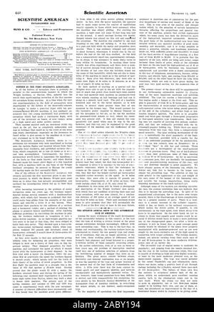 SCIENTIFIC AMERICAN n° 361 Broadway New York le 7e SALON ANNUEL DE L'AUTOMOBILE CLUB D'AMÉRIQUE., 1906-12-15 Banque D'Images