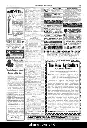 Scientific American Motors Palmer Palmer BROS Conn. Cos Cob en béton armé béton designs. Les marques. Les étiquettes. New York. Les brevets canadiens peuvent maintenant être obtenus par l'adresse Munn & Co. 361 Broadway New York. Un ARGENT BOUILLOIRE LA PETTYJOHN CO. convertir votre location dans un Motor-Cycle emboutis pour modèles. Travail d'experts.Ktrewers Enaines cornée' Machines. Mar VILTER Clinton St Milwaukee Wis inventions développées. Machines spéciales. Les agents. Ohio Electric Works. Cleveland. 0. Les Machinistes et Maehinery Builders UNION EUROPÉENNE MODÈLE FONCTIONNE MACHINES À SÉCHER vos propres pas sur le cylindre d'impression Banque D'Images
