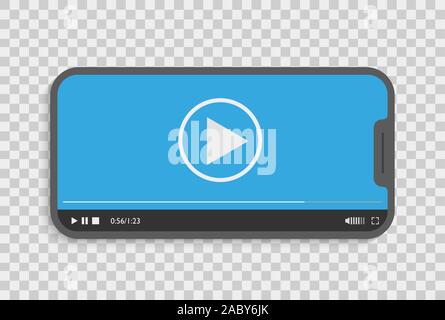Smartphone avec l'application de recherche mobile ou navigateur web avec un clavier virtuel, champ de recherche et de saisie vocale icône. Illustration de Vecteur