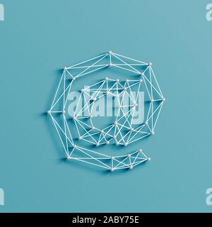 Un personnage fait par les axes et les lignes, 3D et réaliste, vector Illustration de Vecteur