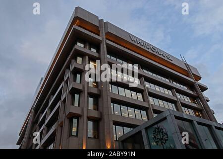 Chapelle blanche, 10 Whitechapel, High Street, Londres, E1 8QS, immeuble de bureaux, Banque D'Images