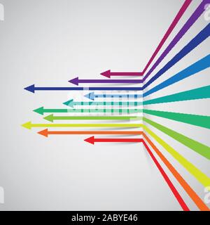 Les flèches colorées, vector illustration Illustration de Vecteur