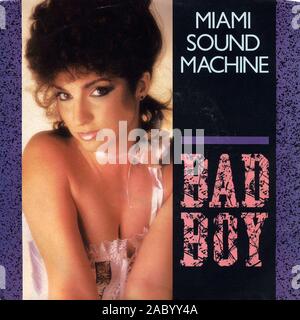 Miami Sound Machine - mauvais garçon - couverture de l'album vinyle vintage Banque D'Images