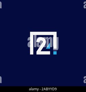 Logo 24 Banque D'Images