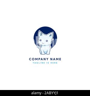Logo chat mignon Banque D'Images
