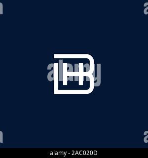 BH / HB . logo style ligne claire moderne Illustration de Vecteur